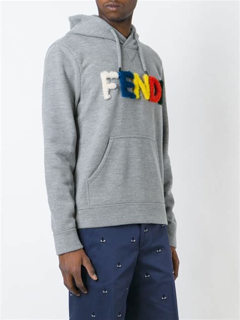 fendi coat men's|fendi men's gray pullover hoodie.